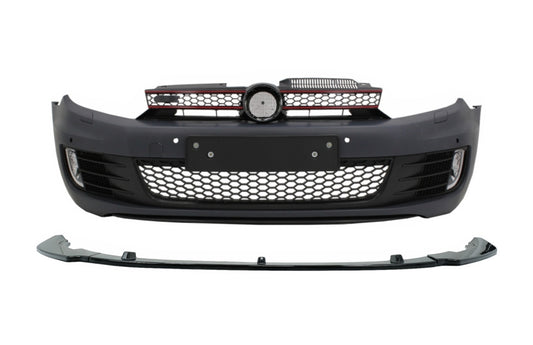 Frontstoßstange für VW Golf 6 MK6 08-13 GTI Look Lippe Erweiterung Spoiler Glänzend schwarz CarPartsTuning