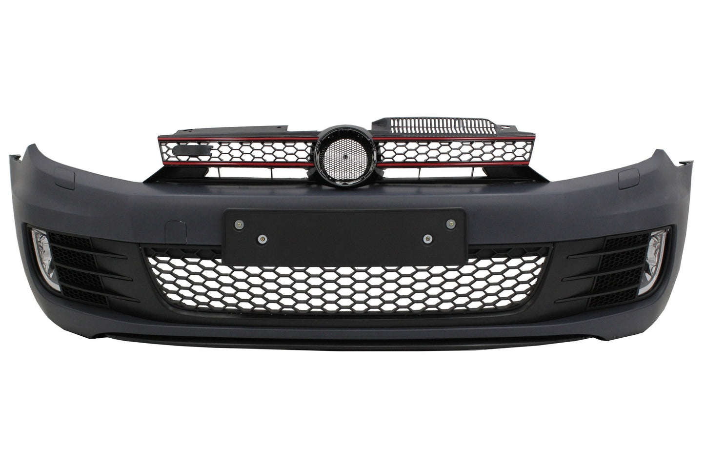 Stoßstange für VW Golf VI Golf 6 08-13 Lip Extension Spoiler Schwarz GTI Look CarPartsTuning