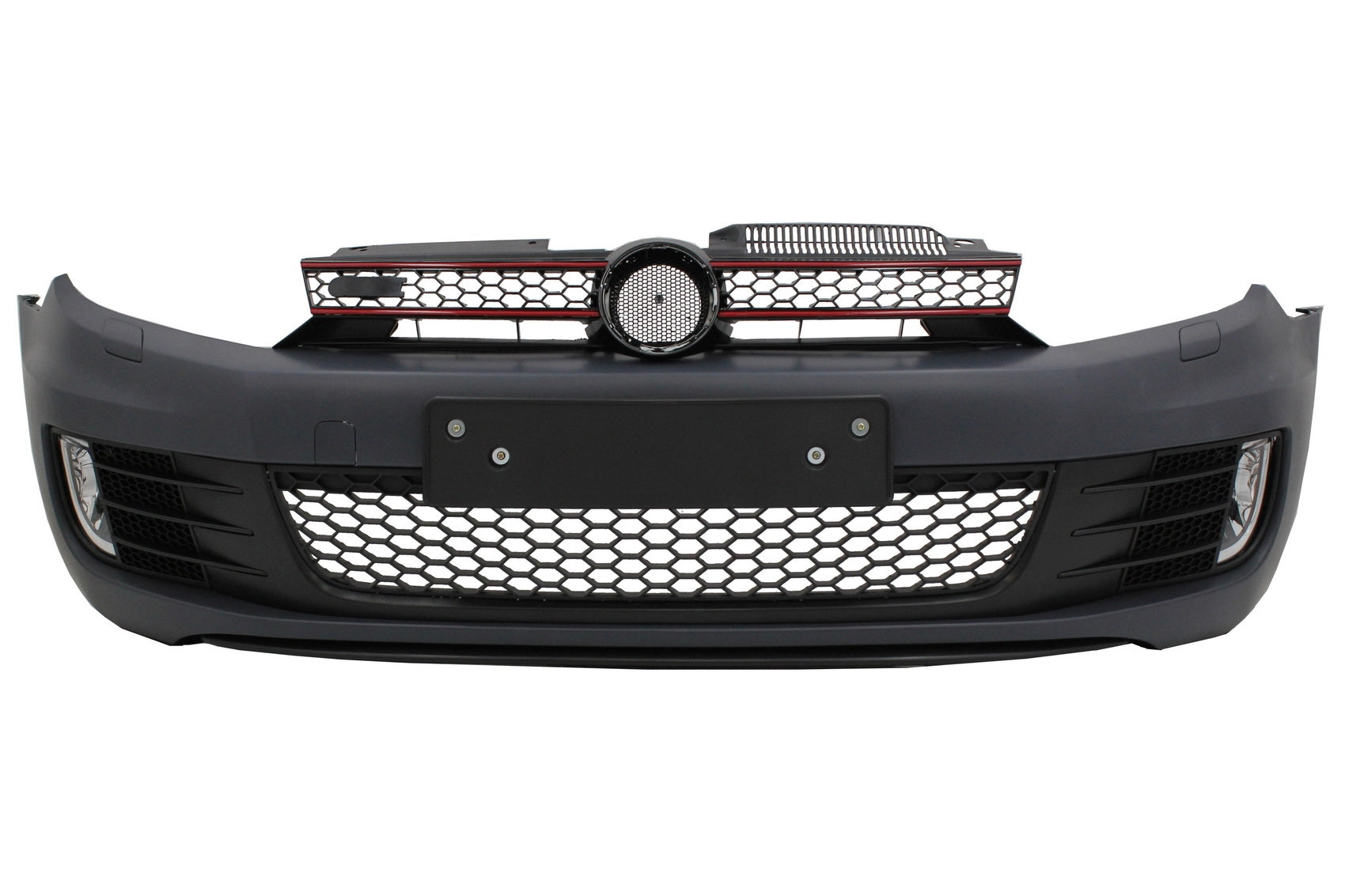 Stoßstange für VW Golf VI Golf 6 08-13 Lip Extension Spoiler Schwarz GTI Look CarPartsTuning