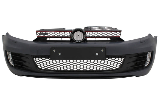 Stoßstange für VW Golf VI Golf 6 08-13 Lip Extension Spoiler Schwarz GTI Look CarPartsTuning