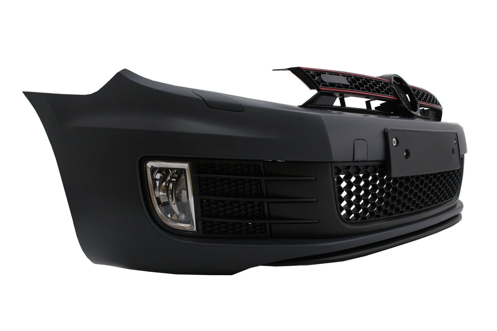 Stoßstange für VW Golf VI Golf 6 08-13 Lip Extension Spoiler Schwarz GTI Look CarPartsTuning