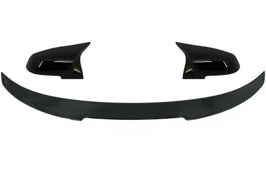 Heckspoiler Mit Spiegelkappen Passend Für BMW 4er Gran Coupé F36 (2014-03.2019) M4 Csl Design Schwarz KITT