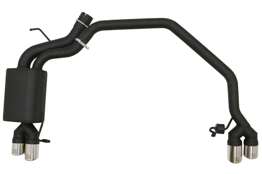 Diffusor Piano Black Mit Auspuffanlage Twin Doppelauspuff Passend Für BMW 5er F10 (2011-2016) 102-433/70rs Ulter Sport