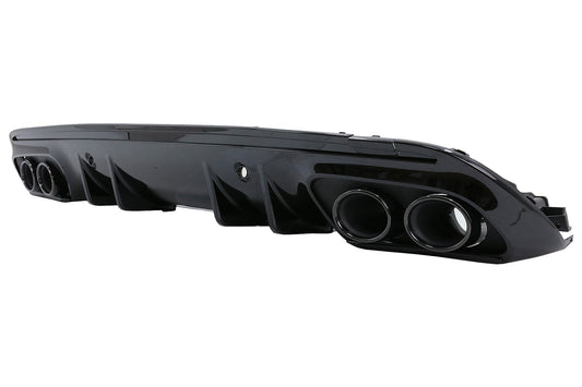 Stoßdämpfer Diffusor Auspuff für Mercedes C W205 S205 Sport Line 14-20 C43 Look CarPartsTuning