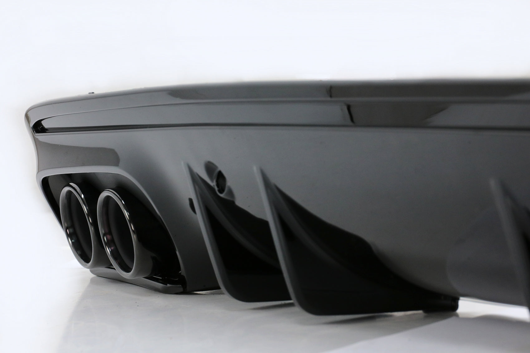 Stoßdämpfer Diffusor Auspuff für Mercedes C W205 S205 Sport Line 14-20 C43 Look CarPartsTuning