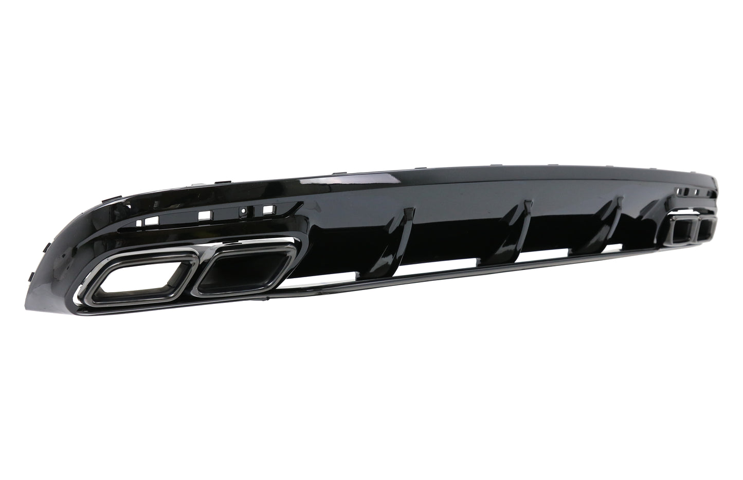 Diffusor für Mercedes S C217 Coupé 14-20 S63 Facelift Look Schwarz Schalldämpfer Tipps CarPartsTuning