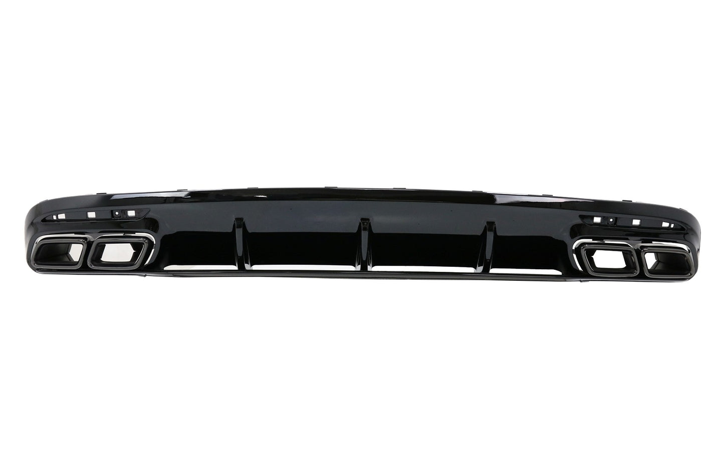 Diffusor für Mercedes S C217 Coupé 14-20 S63 Facelift Look Schwarz Schalldämpfer Tipps CarPartsTuning