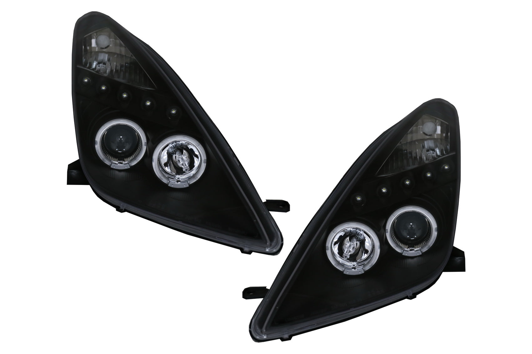 LED DRL Scheinwerfer für Toyota Celica T230 1999-2005 Angel Eyes Schwarz CarPartsTuning