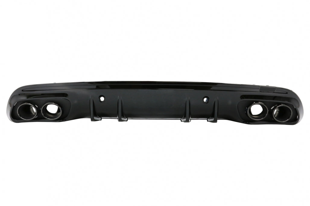 Stoßdämpfer Diffusor Auspuff für Mercedes C W205 14-20 Kofferraum Spoiler Schwarz CarPartsTuning