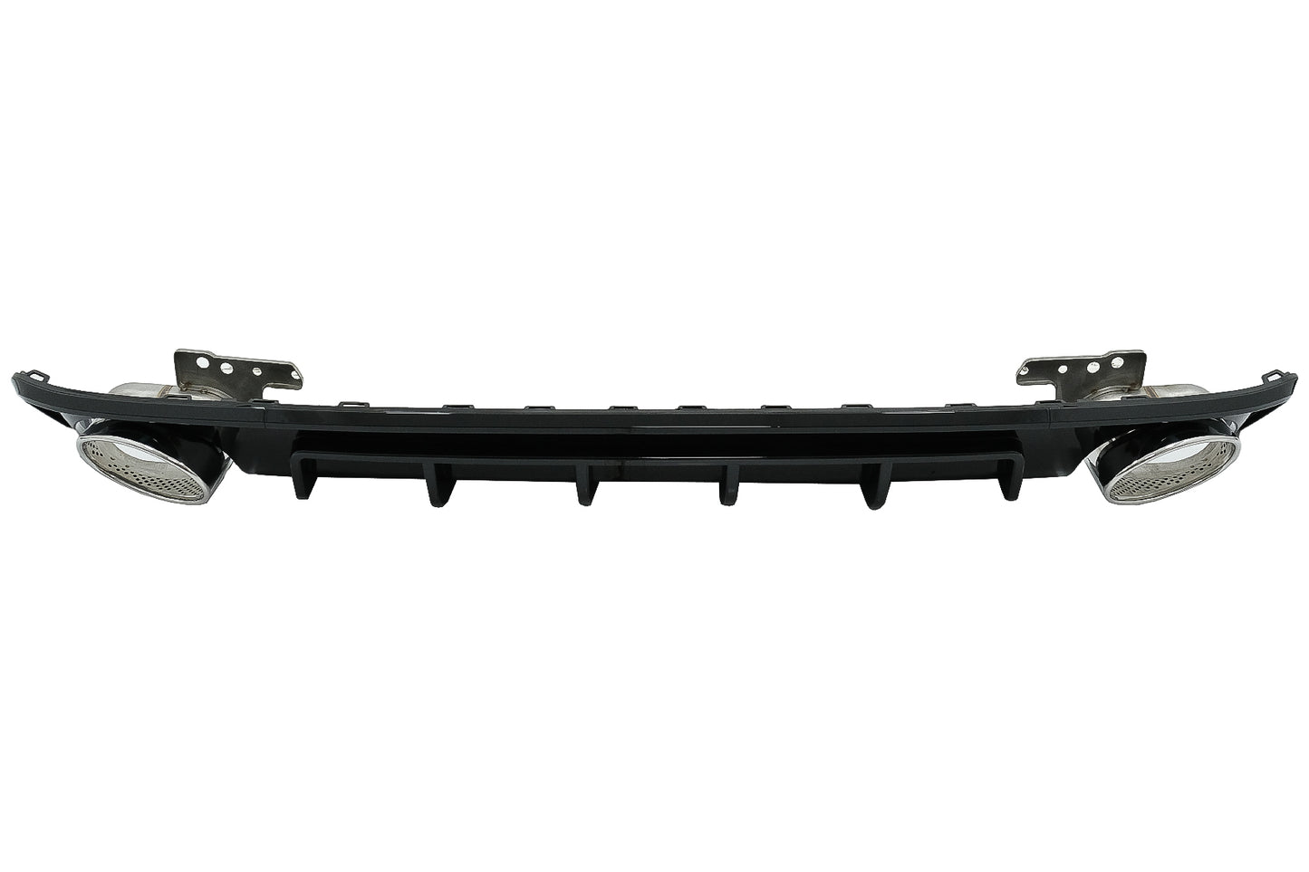 Diffusor & Auspuff Tipps für Audi A6 C8 4K Avant Sedan 18+ RS6 Blick Glänzend schwarz CarPartsTuning