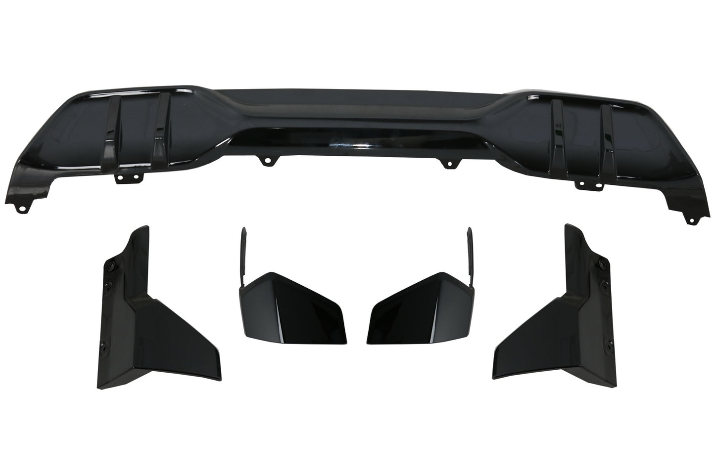 Aero Bodykit Stoßstange Lippe Diffusor für BMW X5 G05 2018+ M-Look Glänzend schwarz CarPartsTuning