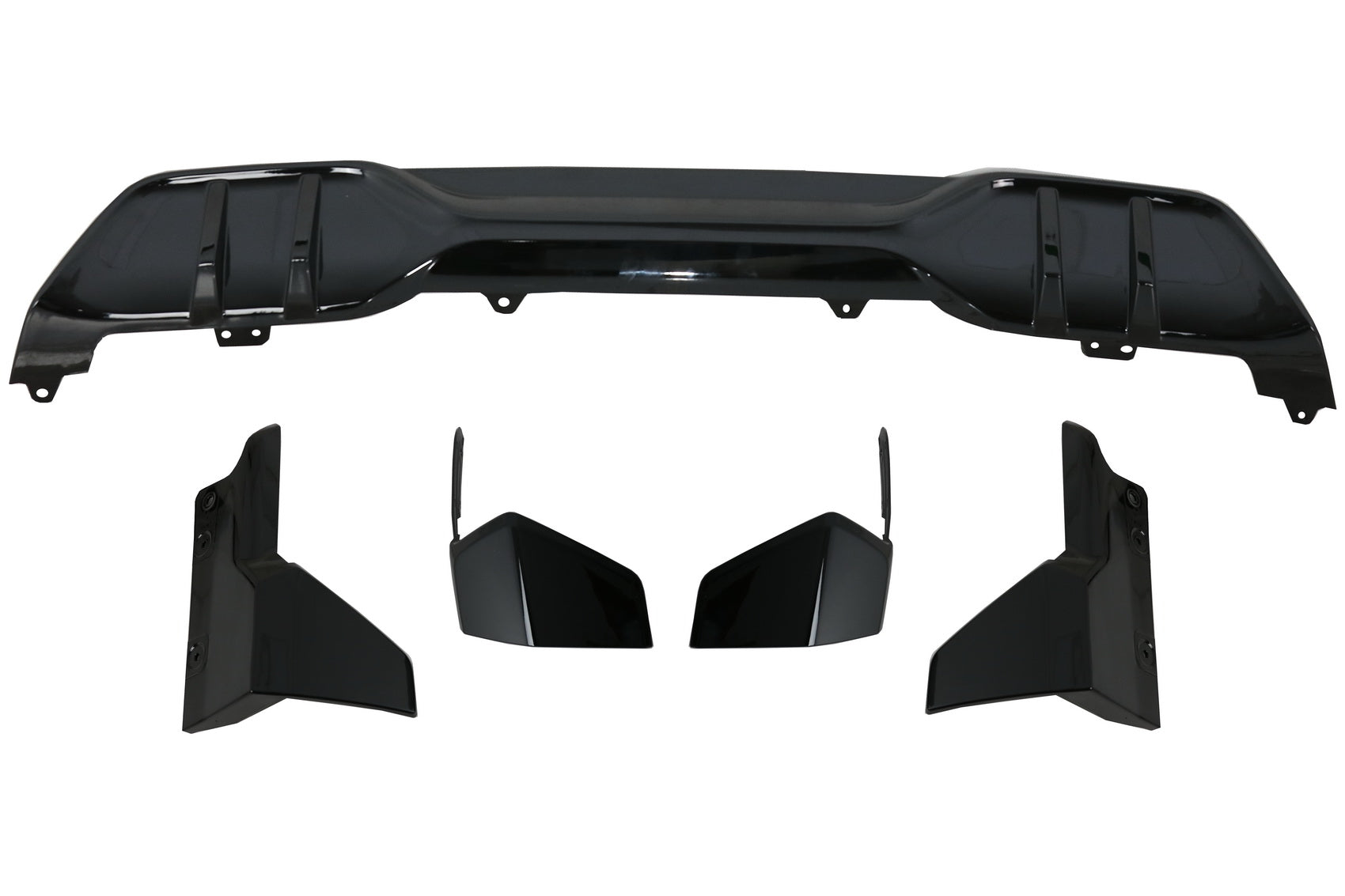 Aero Bodykit Stoßstange Lippe Diffusor für BMW X5 G05 2018+ M-Look Glänzend schwarz CarPartsTuning