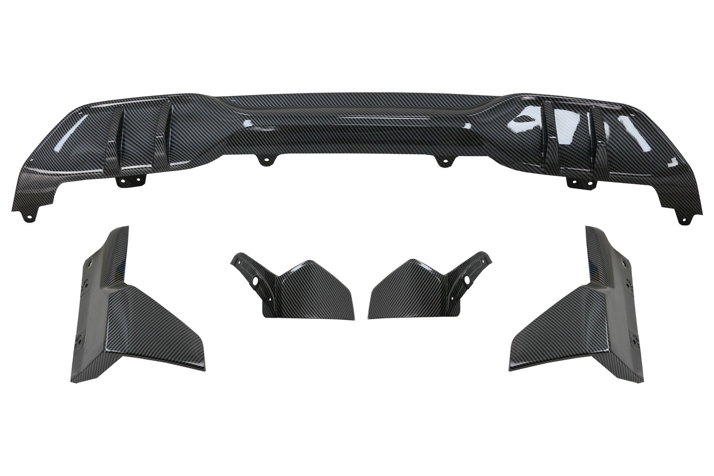 Aero Body Kit Frontschürzenlippe Und Luftdiffusor Passend Für BMW X5 G05 (2018-Up) M Performance Design Carbon Look KITT