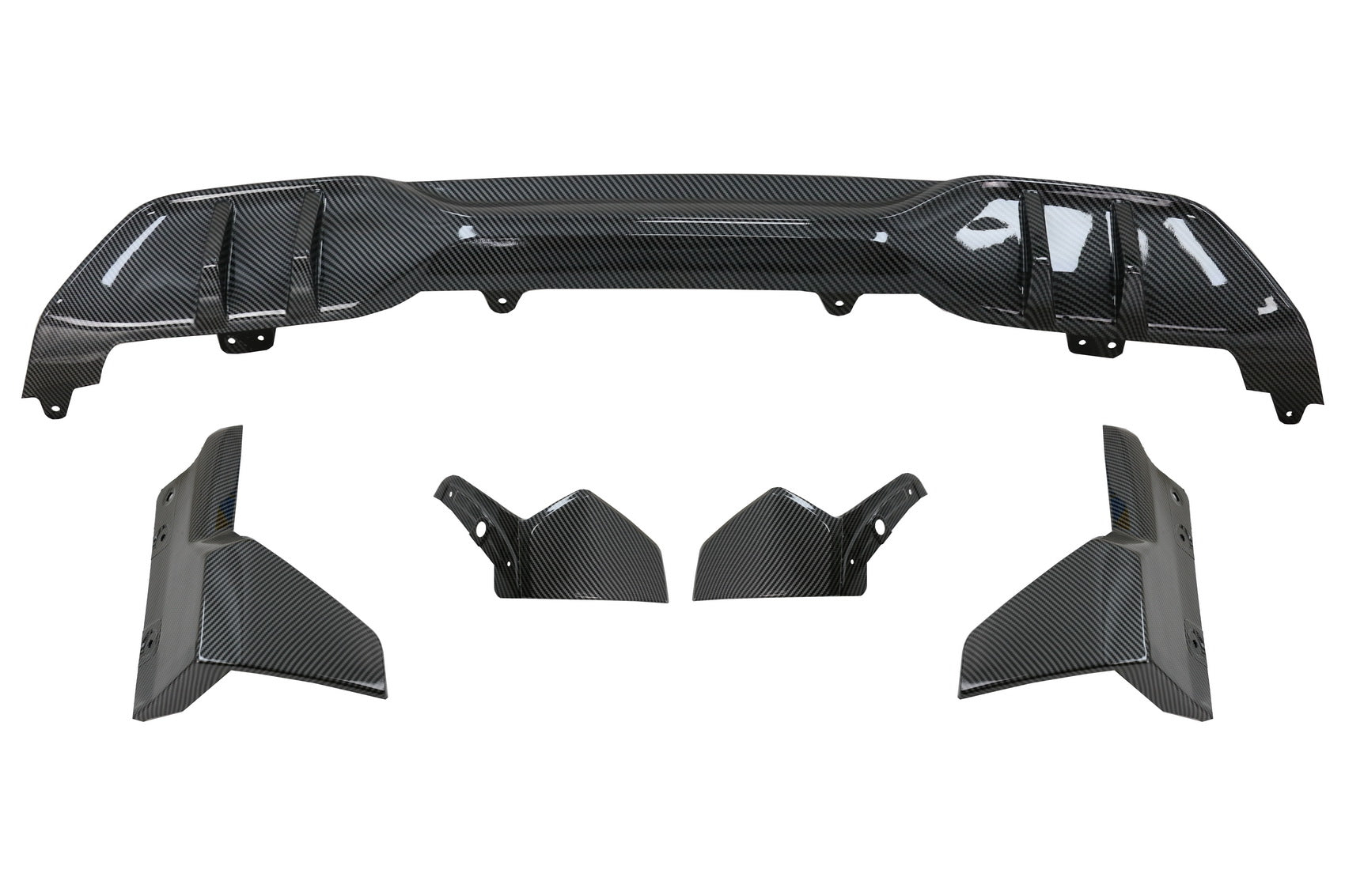 Aero Body Kit Frontschürzenlippe Und Luftdiffusor Passend Für BMW X5 G05 (2018-Up) M Performance Design Carbon Look KITT