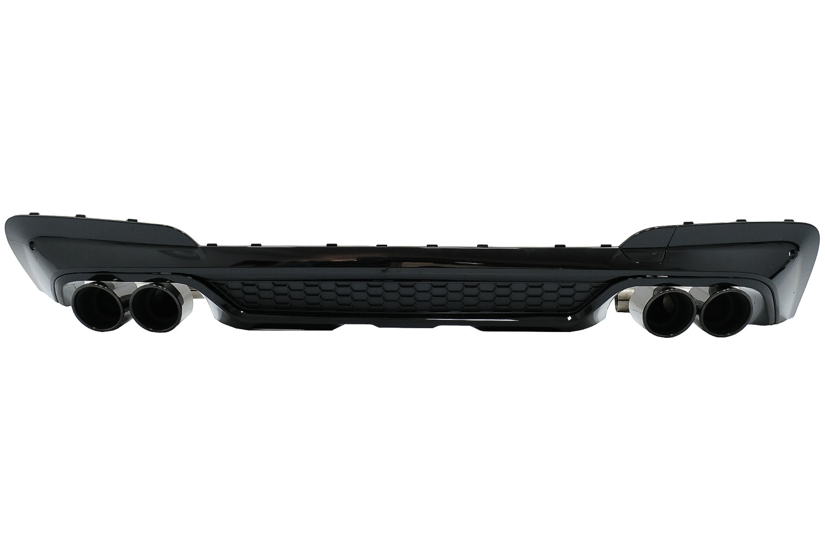 Heckschürzendiffusor Doppelauslass Mit Endrohren Passend Für BMW X3 G01 (2018-Up) M Design Piano Black KITT