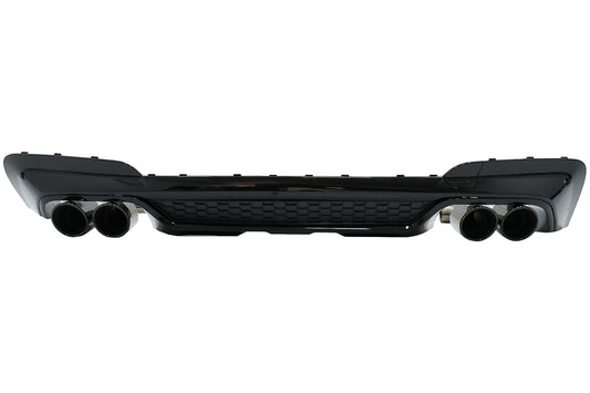 Heckschürzendiffusor Doppelauslass Mit Endrohren Passend Für BMW X3 G01 (2018-Up) M Design Piano Black KITT
