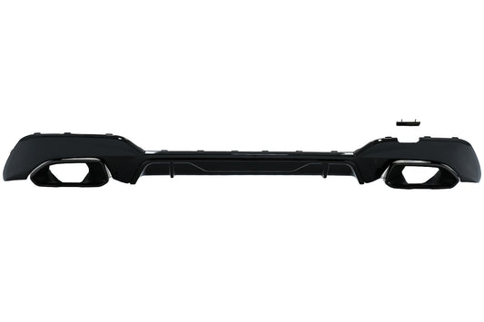 Heckschürzendiffusor Mit Endrohren Passend Für BMW 3er G20 G28 Limousine G21 Touring (2018-Up) M340i M Look Black KITT Specials
