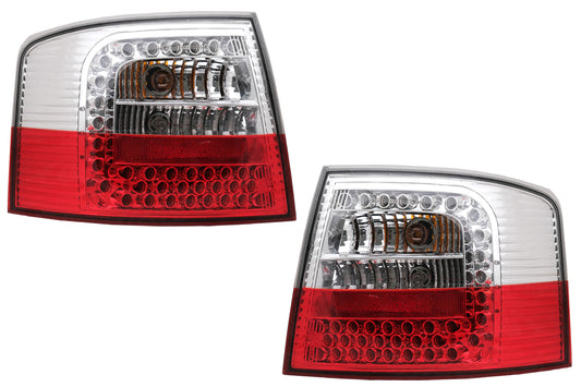 Rückleuchten LED für Audi A6 4B C5 Avant Kombi 12.1997-01.2005 klar rot Weiß CarPartsTuning