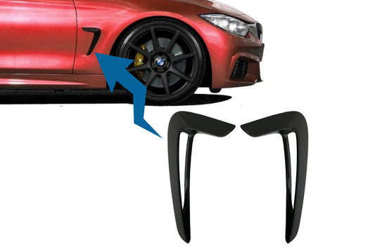 Seitenschlitze Kotflügelgitter Luftkanäle für BMW 4er F32 F33 F36 13-03.19 CarPartsTuning