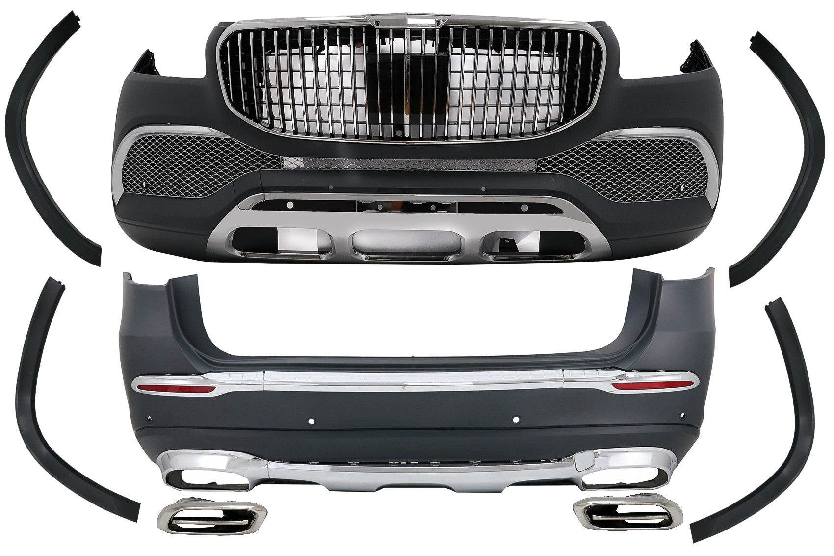 Bodykit für Mercedes GLS SUV X167 19-23 Stoßstangen Radkästen M-Design Carpartstuning Austria