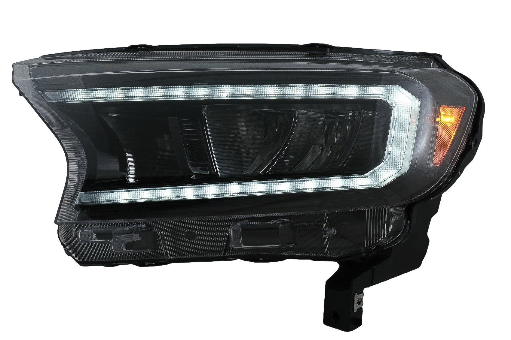 Scheinwerfer LED-Lichtleiste für Ford Ranger 15-20 LHD Voll Schwarzes Gehäuse Dynamisch CarPartsTuning