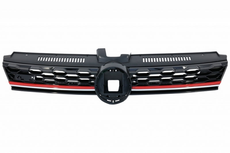 Spoiler Gitter Diffusor für VW Golf 7.5 Facelift 17-20 Glänzend schwarz rot CarPartsTuning