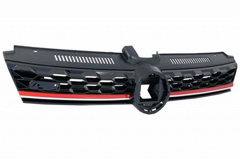 Spoiler Gitter Diffusor für VW Golf 7.5 Facelift 17-20 Glänzend schwarz rot CarPartsTuning