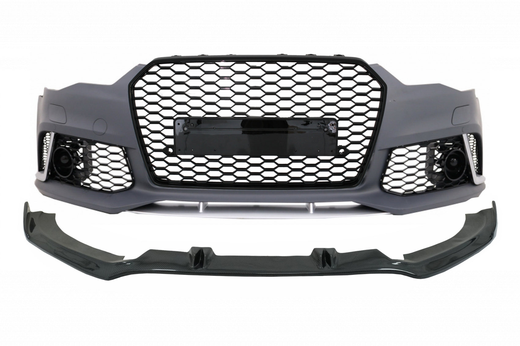 Frontstoßstange für Audi A6 C7 4G 11-15 Add-On Spoiler Lippe RS6 Look CarPartsTuning