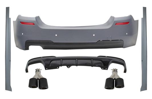 Stoßstange für BMW 5 F10 11-17 M-Performance Look Seitenschweller Diffusor Tipps Kohlenstoff CarPartsTuning