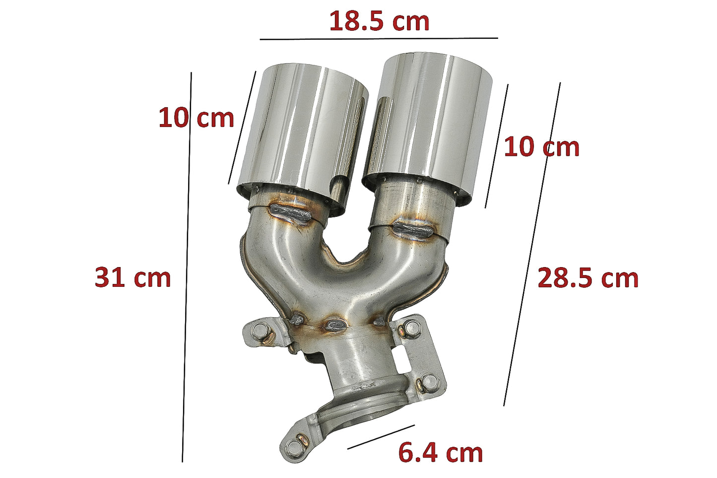 Auspuffblenden Passend Für BMW 5er G30 G31 G38 6er G32 (2016-2020) 540i Design Chrom KITT Professional Exhaust Systems