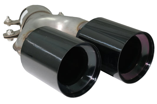 Auspuffblenden passend für BMW 5er G30 G31 G38 (2016-2020) 6er G32 (2016-2020) 540i Design Schwarz KITT Professional Exhaust Systems