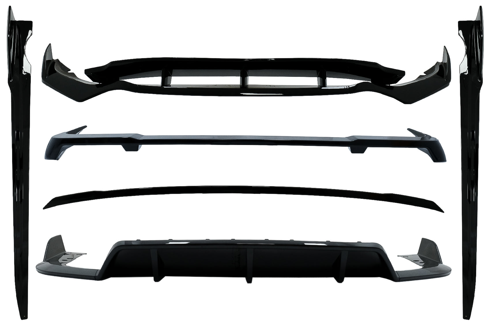 Aero Body Kit passend für BMW X5 G05 (2018-up) M-Tech Black Knight Design Piano Black KITT