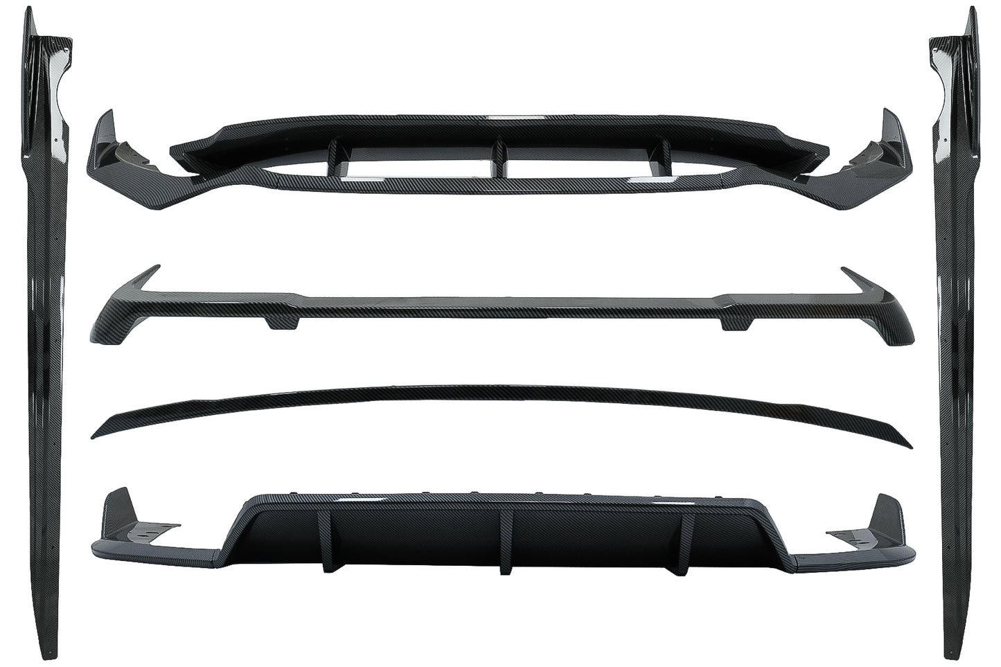 Aero Bodykit für BMW X5 G05 2018+ M-Tech Black Knight Design Kohlefaser CarPartsTuning