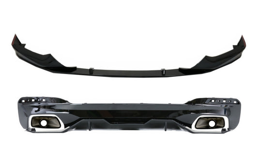 Diffusor Tipps für BMW 5 G30 G31 Limousine Touring 17+ 540 M Performance Look Vorderlippe CarPartsTuning