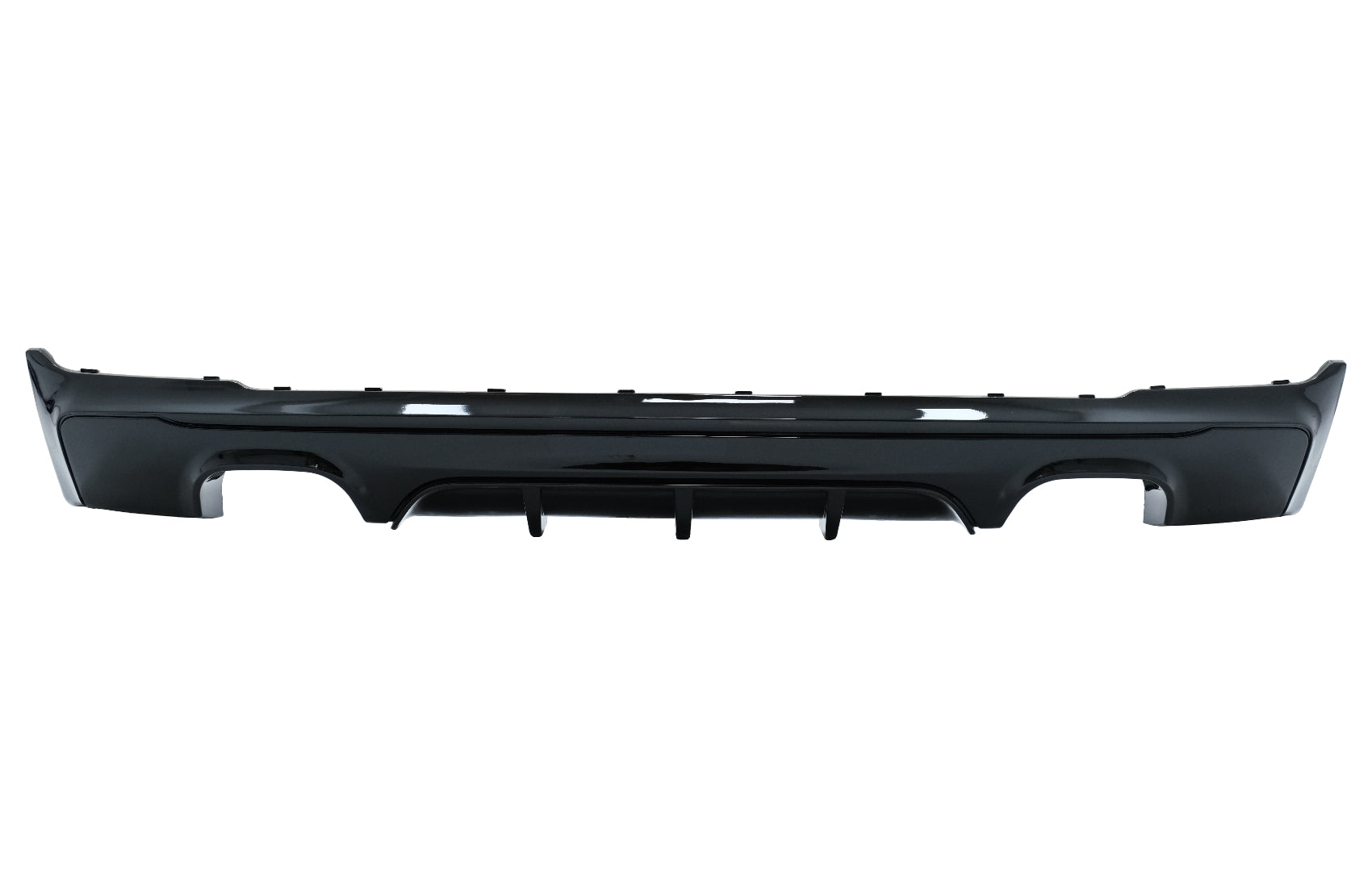 Heckdiffusor Doppelauslass Mit Frontspoilerlippe Und Seitenschwelleraufsätzen Passend Für BMW 2er F22 F23 (2013-) M Performance Design Piano Black KITT