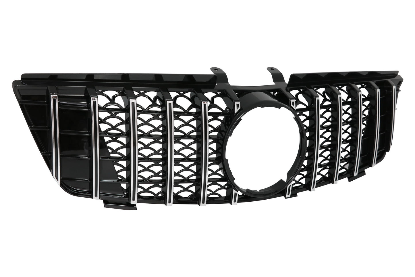 Kühlergrill Grill für Mercedes ML W164 05-08 GT-R Panamericana Look Schwarz Chrom Carpartstuning Austria