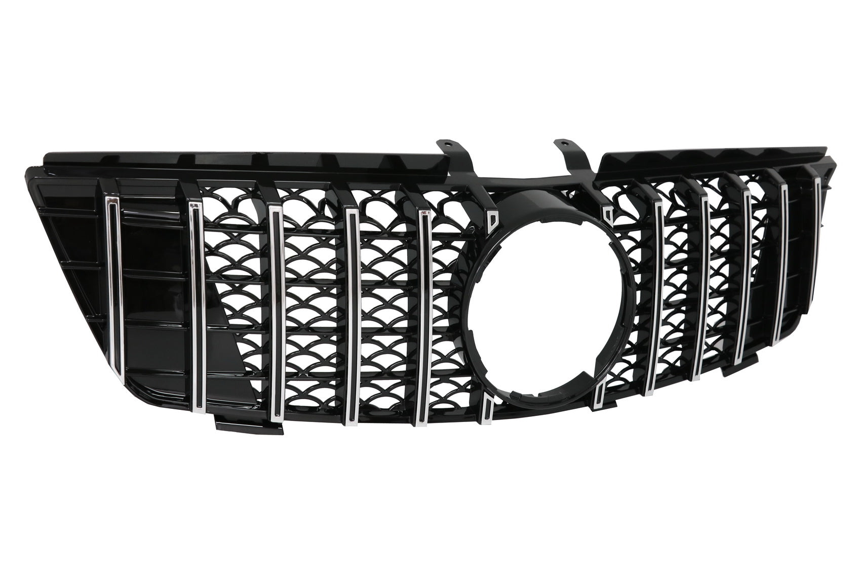 Kühlergrill Grill für Mercedes ML W164 05-08 GT-R Panamericana Look Schwarz Chrom Carpartstuning Austria