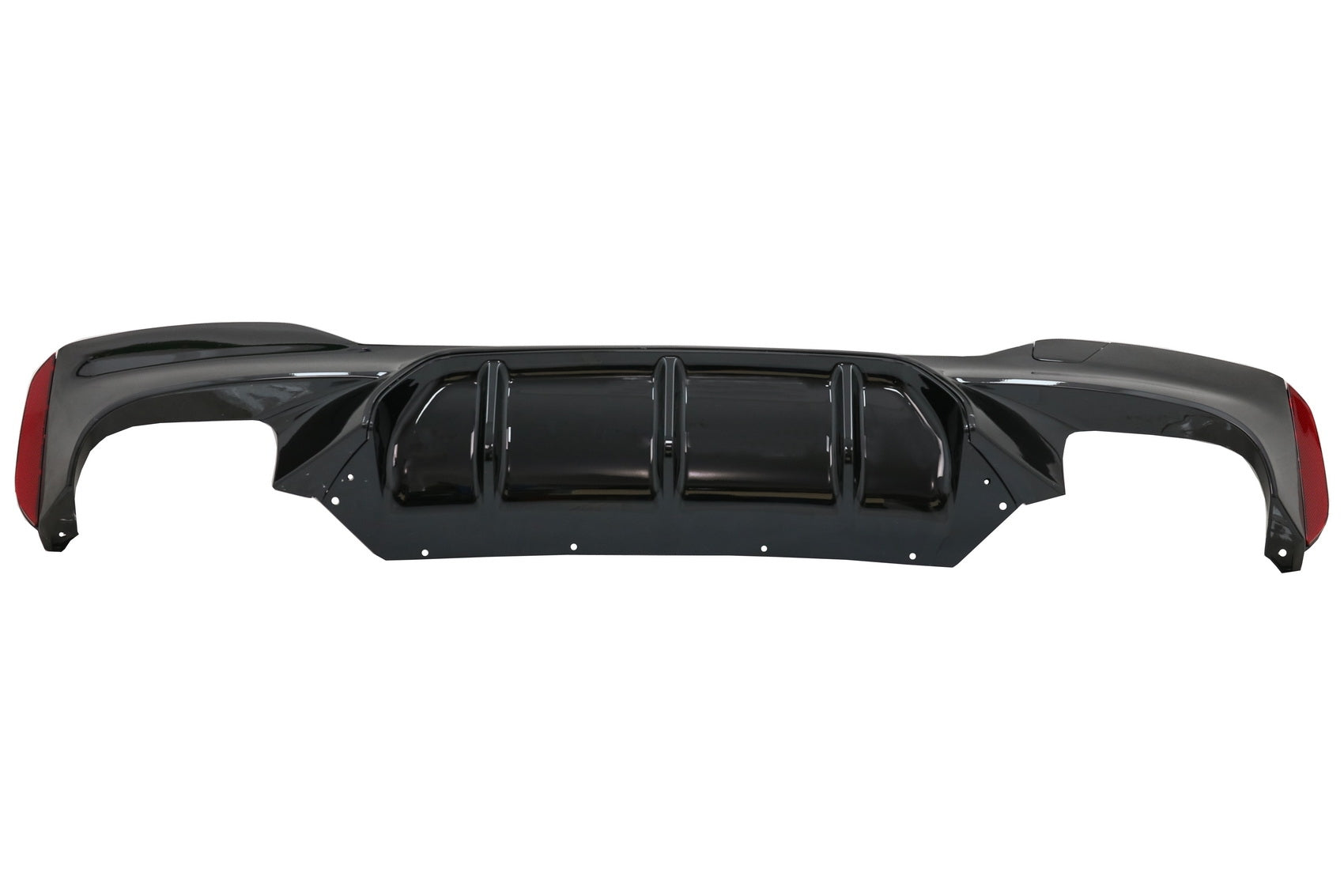 Heckschürze Diffusor Piano Black Mit Auspuffblenden Chrom Passend Für BMW 5er G30 G31 Limousine Touring (2017-2020) M5 Design KITT