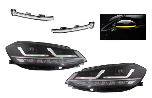 Osram LED Scheinwerfer Spiegel Indikatoren für VW Golf 7.5 17-20 GTI Look Dynamisch CarPartsTuning