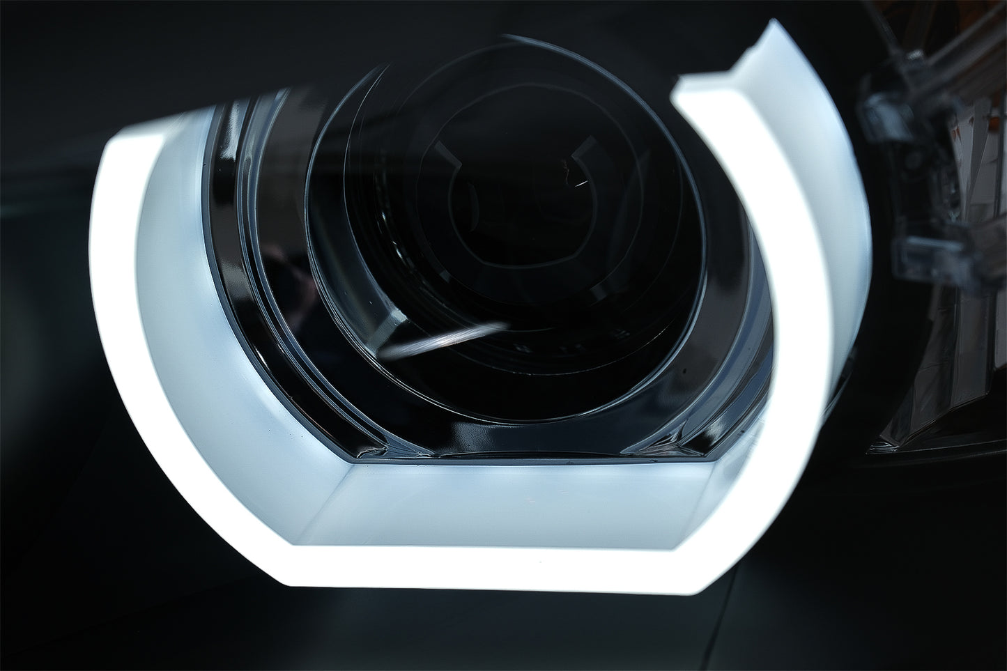 U-LED 3D Scheinwerfer Halogen Passend Für BMW 3er E90 Limousine E91 Touring (03.2005-08.2008) LHD Schwarz KITT Lightning