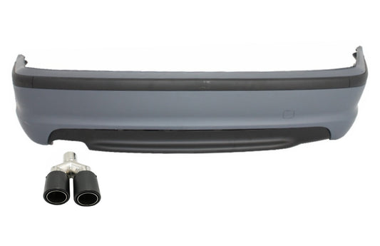 Heckstoßstange Schalldämpfer Tipp Kohlenstoff 5,8 cm Links für BMW 3 E46 4D 98-04 M-Technik Look CarPartsTuning