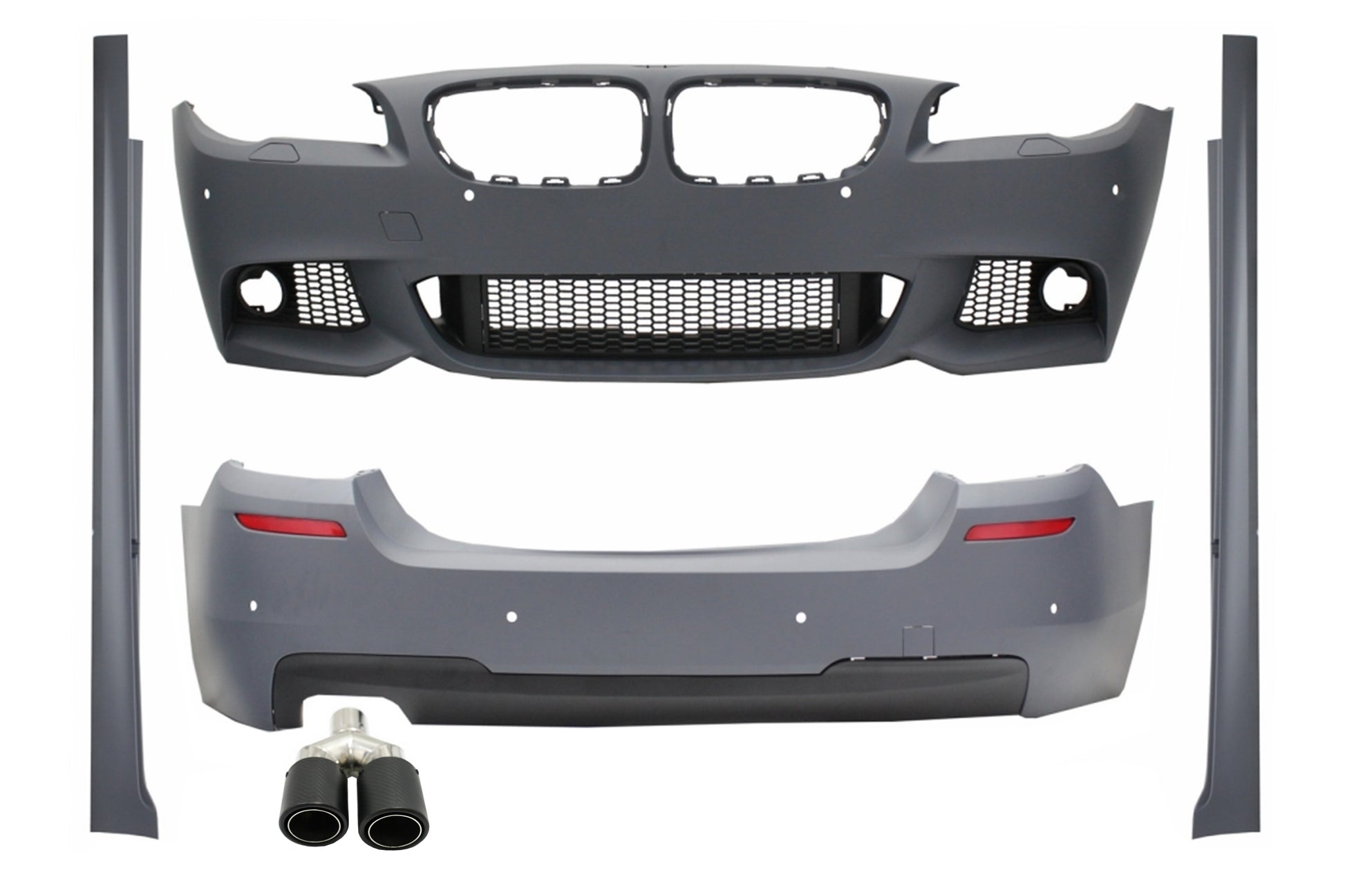 Bodykit & Auspuff Tipp Einlass 5,8 cm Linke Seite für BMW 5 F10 11-14 M-Technik Look CarPartsTuning