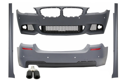 Bodykit & Auspuff Tipp Einlass 5,8 cm Linke Seite für BMW 5 F10 11-14 M-Technik Look CarPartsTuning