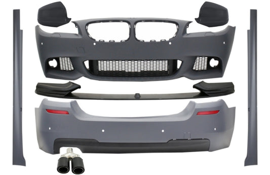 Bodykit Spoiler Lippe Spiegel Abdeckungen Tipp Kohlenstoff für BMW 5 F10 Non LCI 11-14 M Look CarPartsTuning