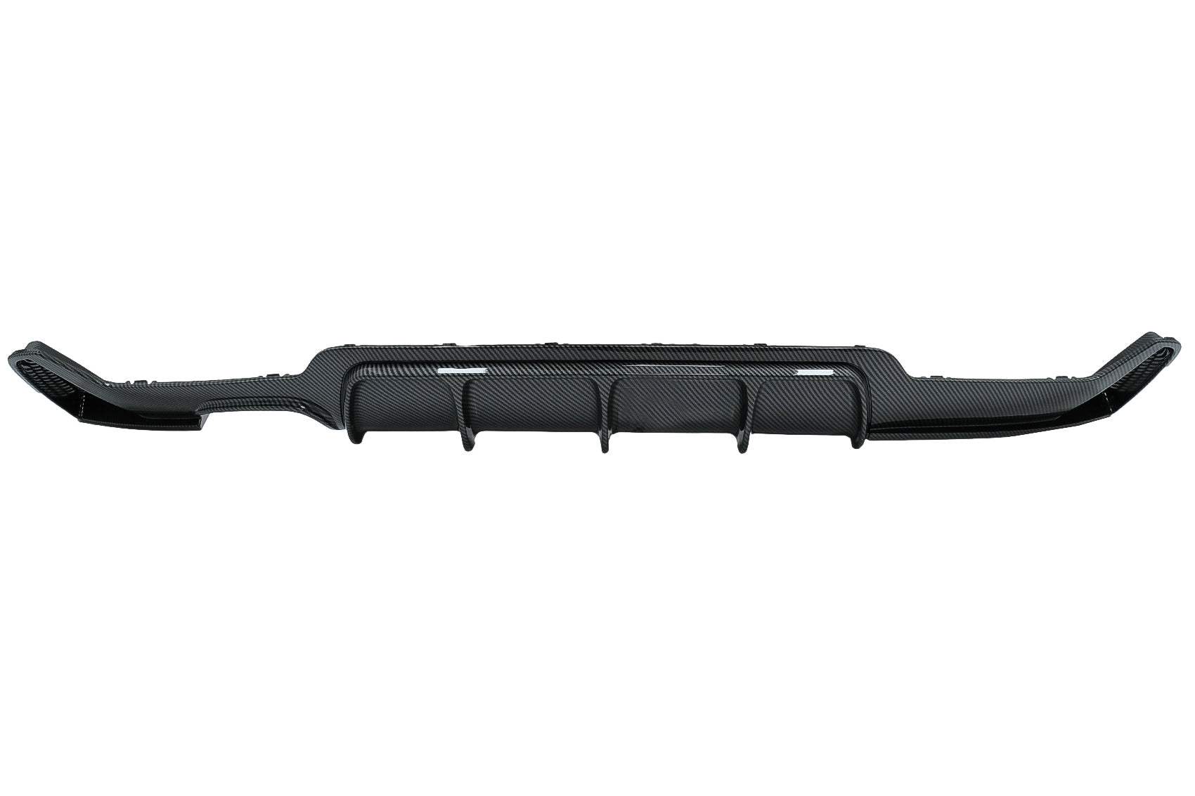 Heckschürze Diffusor Mit Endrohr Endschalldämpfer Matt Kohlefaser Passend Für BMW 4er F32 F33 F36 (2013-2019) M Design KITT