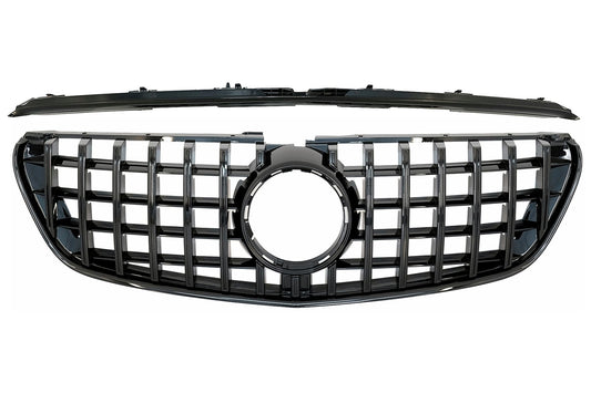 Gitter für Mercedes V-Klasse W447 2014-03.2019 GT R Panamericana Look Alles schwarz CarPartsTuning