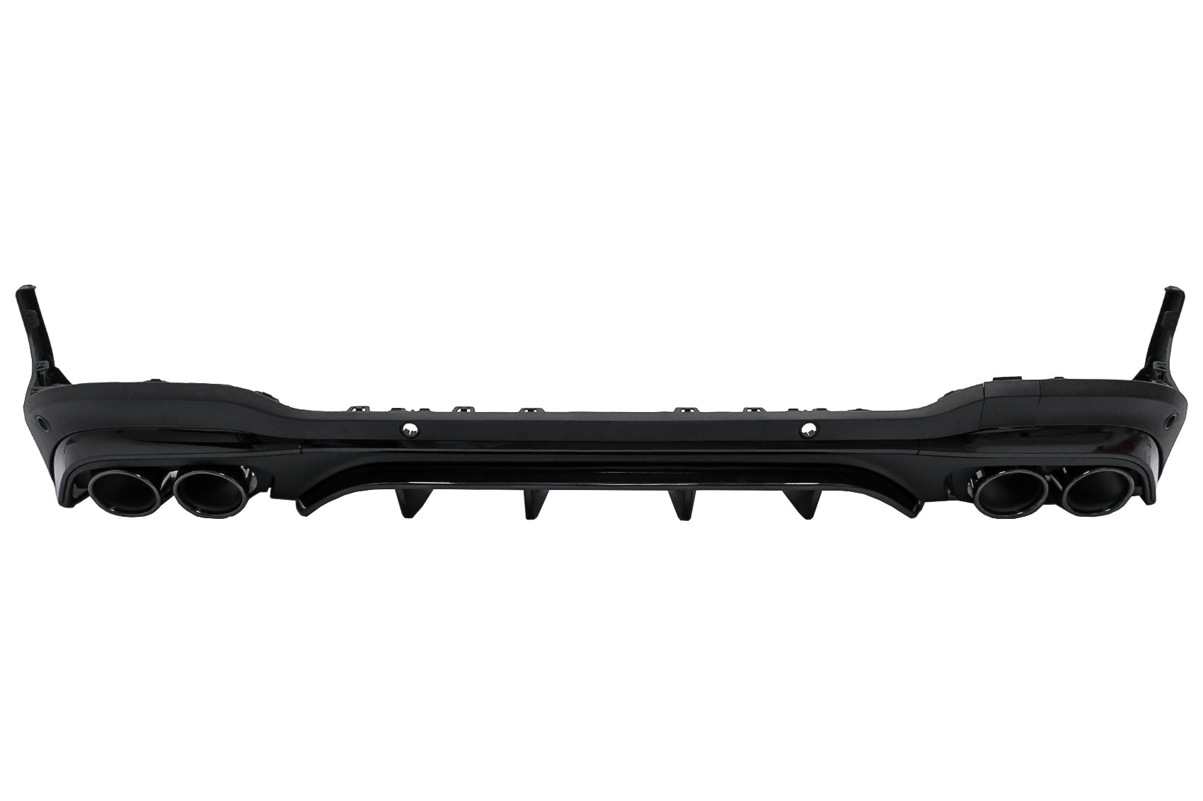 Heckdiffusor mit schwarzen Endrohren passend für Mercedes GLC SUV X253 Facelift (2020-) GLC43 Design Night Package KITT