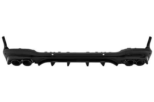 Heckdiffusor mit schwarzen Endrohren passend für Mercedes GLC SUV X253 Facelift (2020-) GLC43 Design Night Package KITT