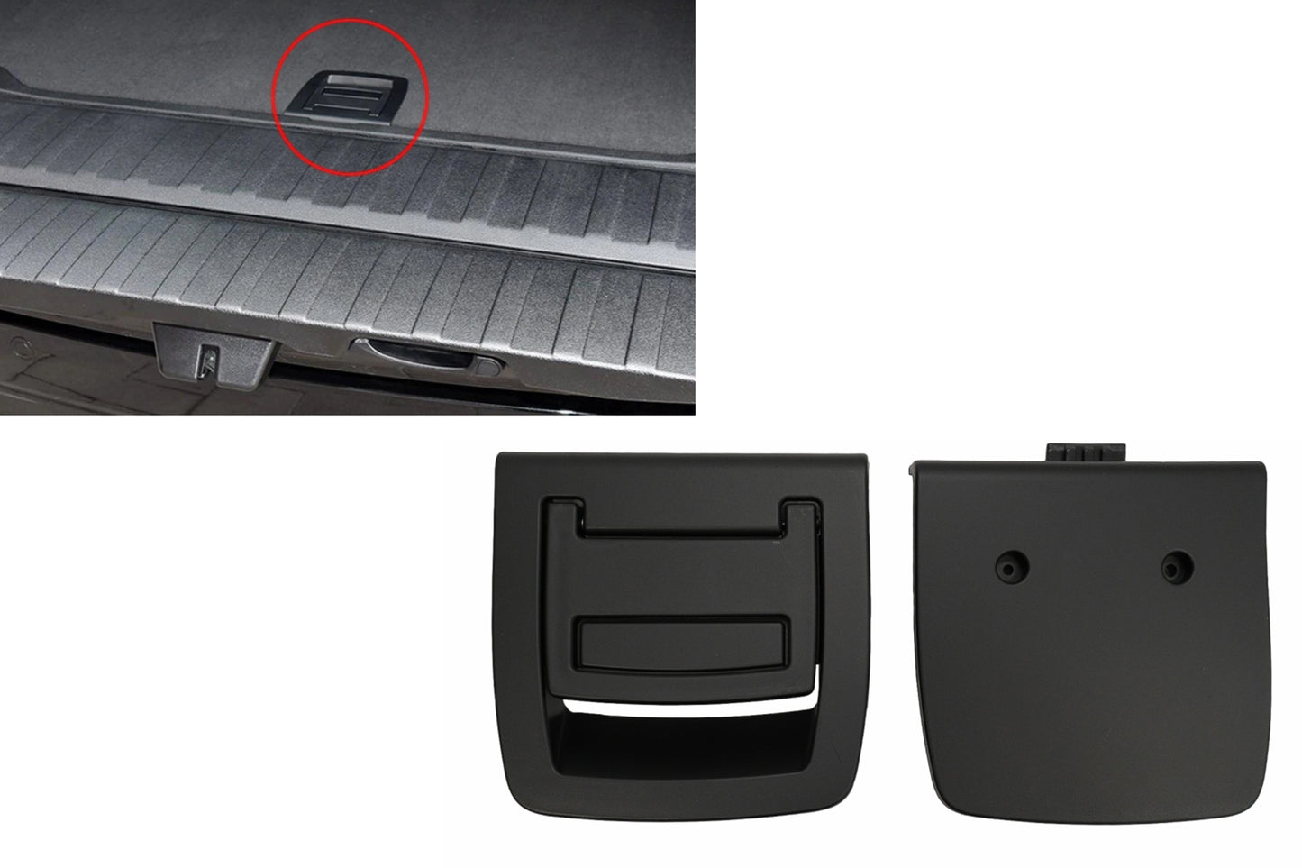 Innenraum Kofferraummatte Bodenteppich Griff Schwarz Passend Für BMW 5er E61 (2003-2010) X5 E70 (2007-2013) X6 E71 E72 (2008-2015) KITT Specials