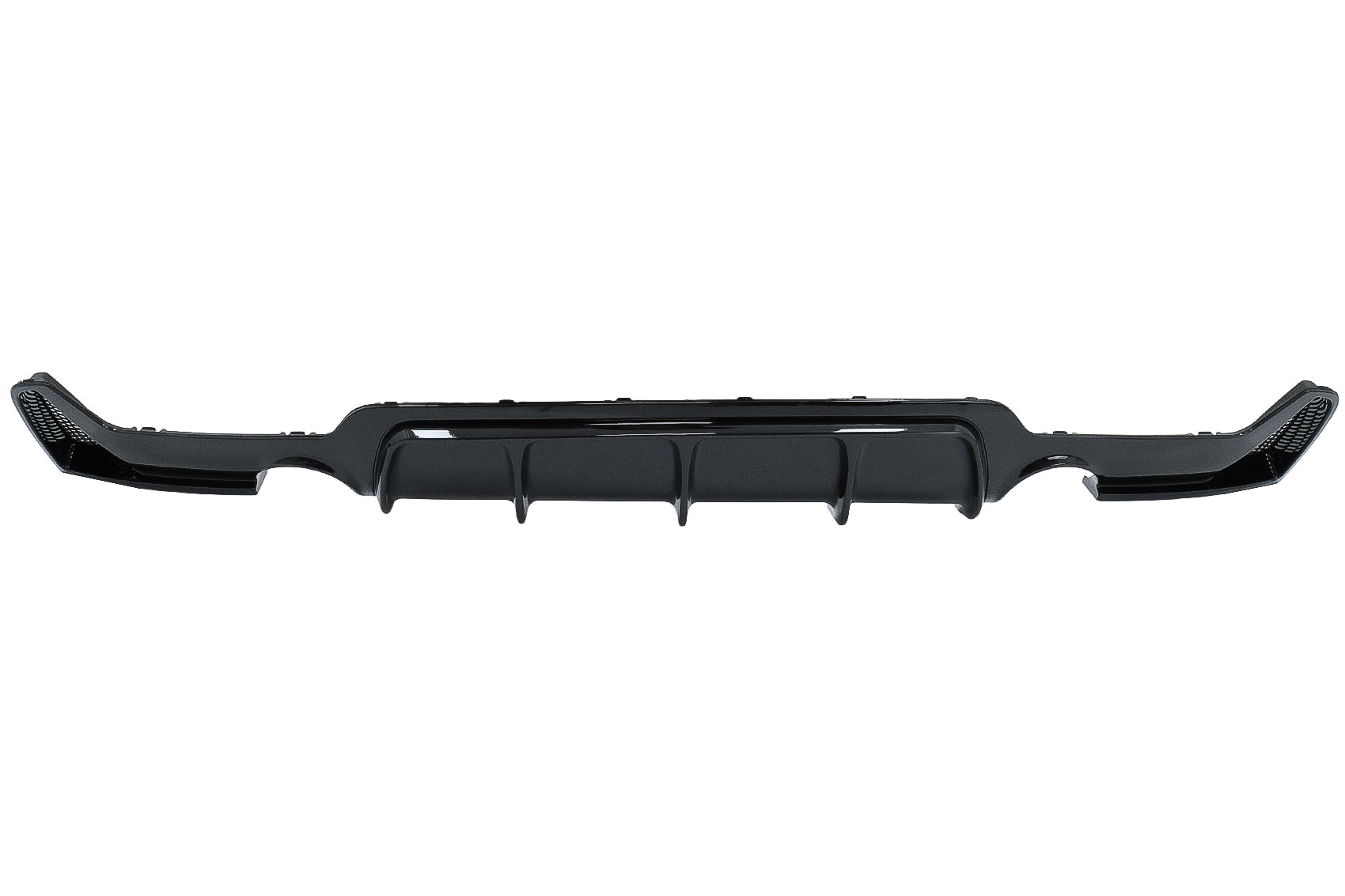 Heckschürzendiffusor Passend Für BMW 4er F32 F33 F36 (2013-2019) Coupe Cabrio M Design Twin SinGLE Outlet Piano Black KITT